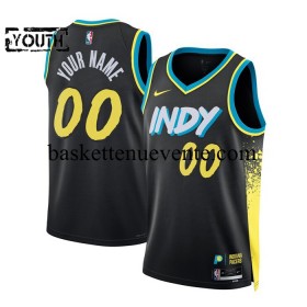 Maillot Basket Indiana Pacers Personnalisé 2023-2024 Nike City Edition Noir Swingman - Enfant